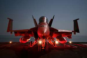 One of the fighter jets that features in Top Gun: Maverick - The F/A 18 Super Hornet